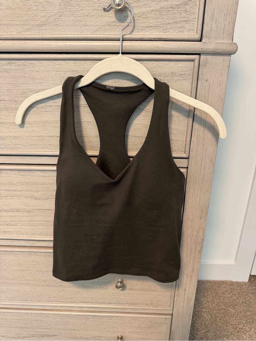 Vuori Women’s Olive Green Racerback V-Neck Tank Top